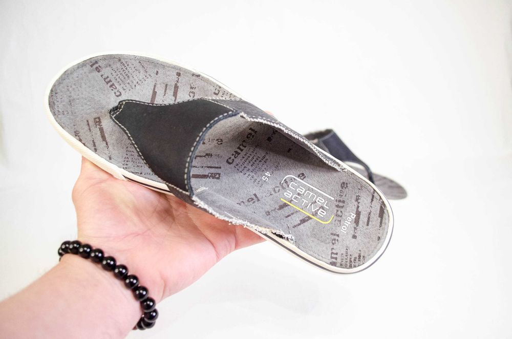 Camel Active Мужские Кожаные Шлепанцы Босоножки Оригинал! р 44-45 29см