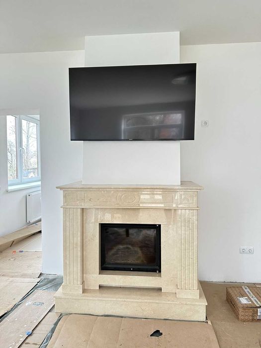 Встановлення камінів під ключ з подачею гарячого повітря на будинок