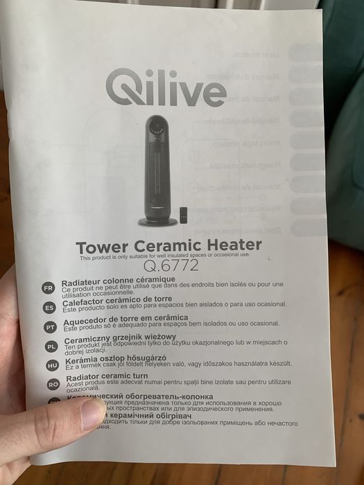 Aquecedor de torre em cerâmica Qilive