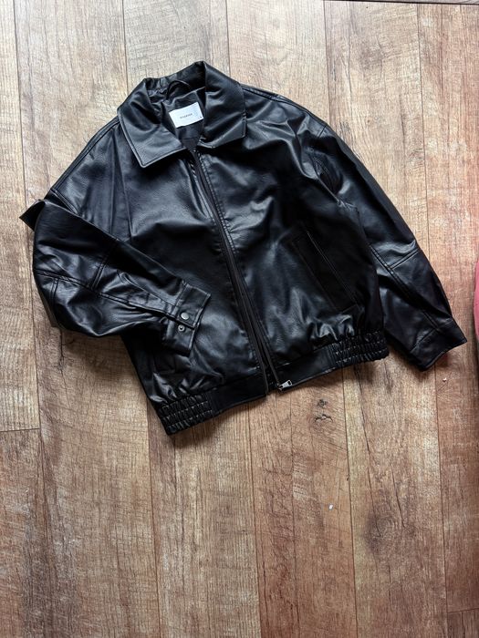 Бомбер шкіряний reserved кожанка zara шкіряна куртка