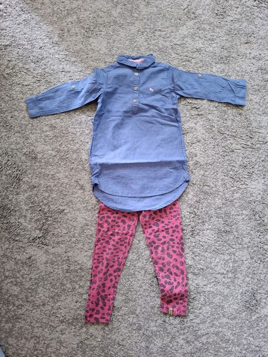 Koszula + legginsy r. 98/104 H&M