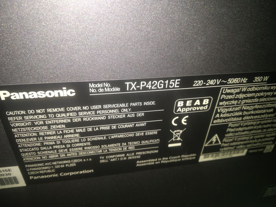 Плазмовий телевізор Panasonic tx-p42G15E