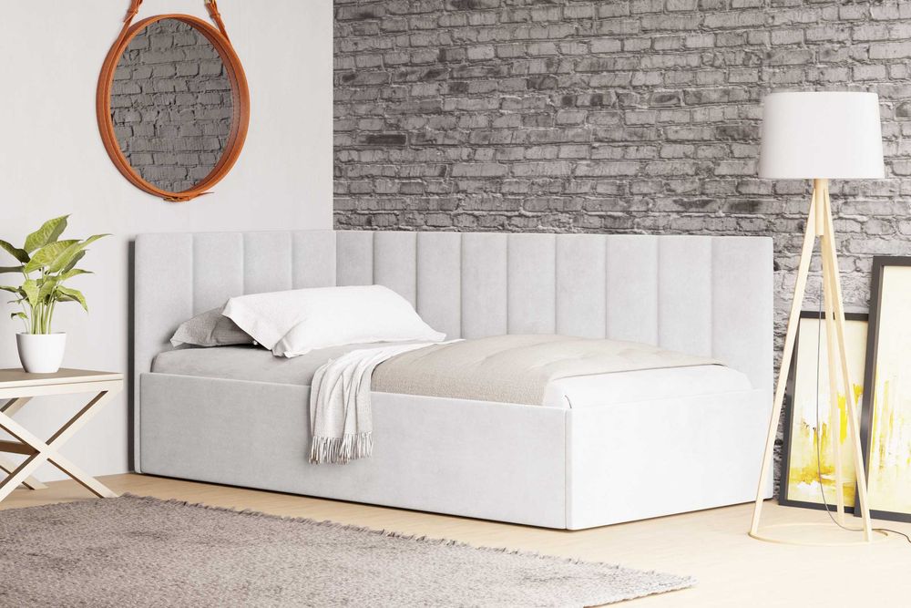 Łóżko tapicerowane Sofa Kanapa pojemnik na pościel stelaż wysyłka!