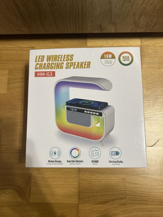 Нічник+бездротова зарядка та колонка HM-G3