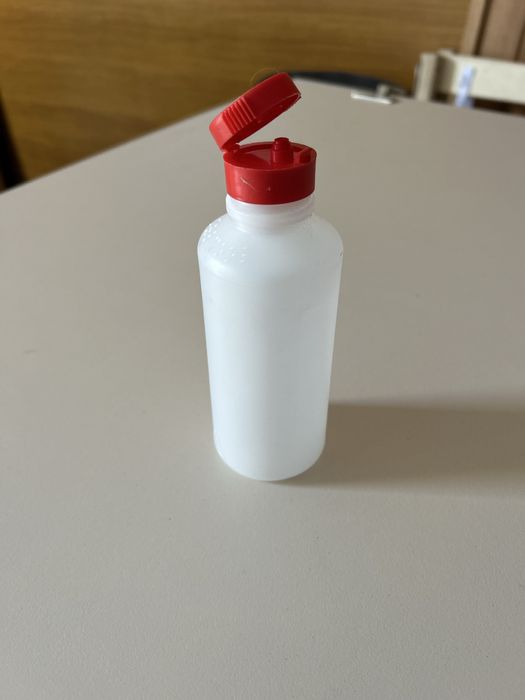 Frasco plastico boca estreita c/tampa flip-flop  250ml