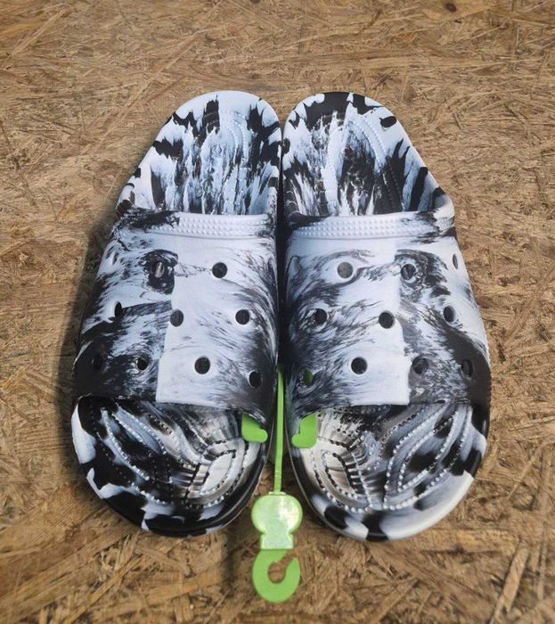 Шльопанці Crocs Classic Marbled Icon Slide, М7-М13, 100% оригінал