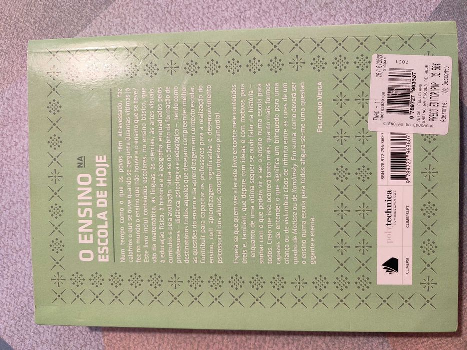 Livro "O Ensino na Escola de Hoje", coord. Feliciano Veiga