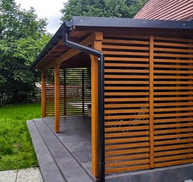 Zadaszenie tarasu, pergola tarasowa, altana, wiata, blacha/poliwęglan