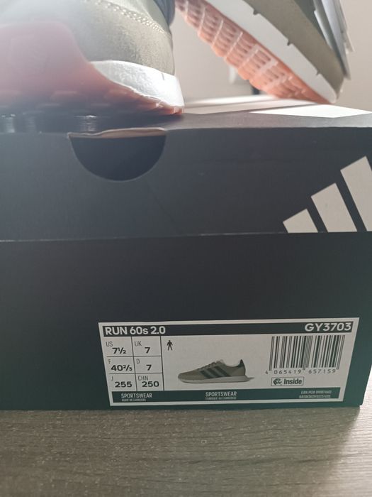 Buty męskie adidas run 60s 2.0 rozmiar 40 2/3