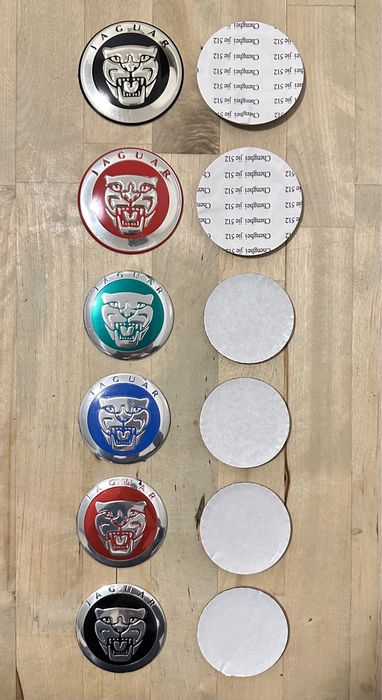 Conjunto 4 Centros Jantes Jaguar 56mm 58mm 65mm 68mm