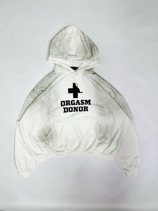 Худи кофта Project G/R hoodie ORGASM DONOR opium black and white S-L