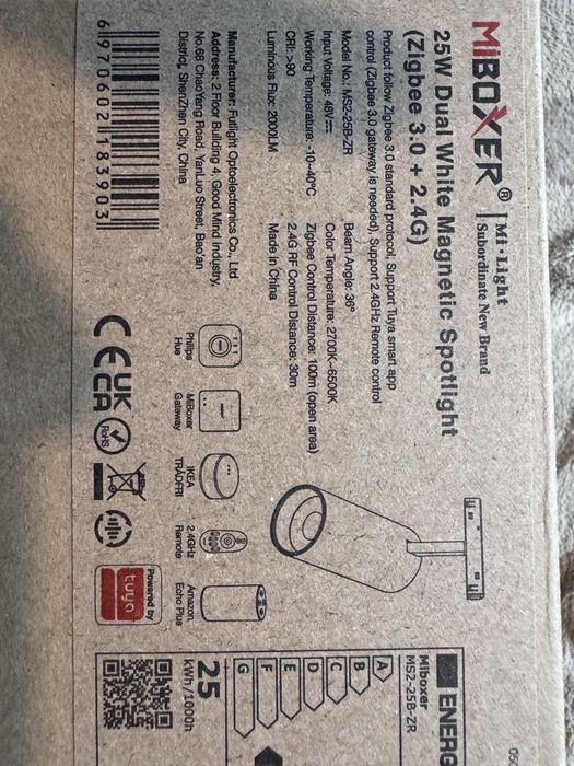 MiBOXER Dual White Magnetic Spotlight Zigbee 3.0 + 2.4G