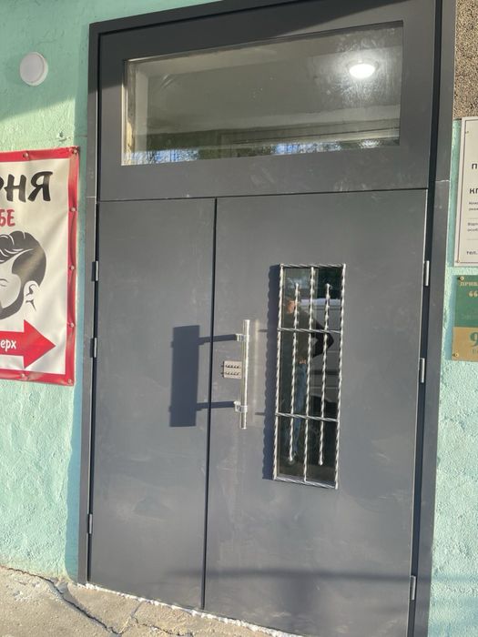 Металеві двері, вхідні титанові двері, двері в офіс, будинок, підʼїзд