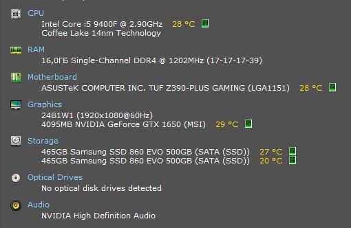 Компʼютер на Intel Core i5-9400F