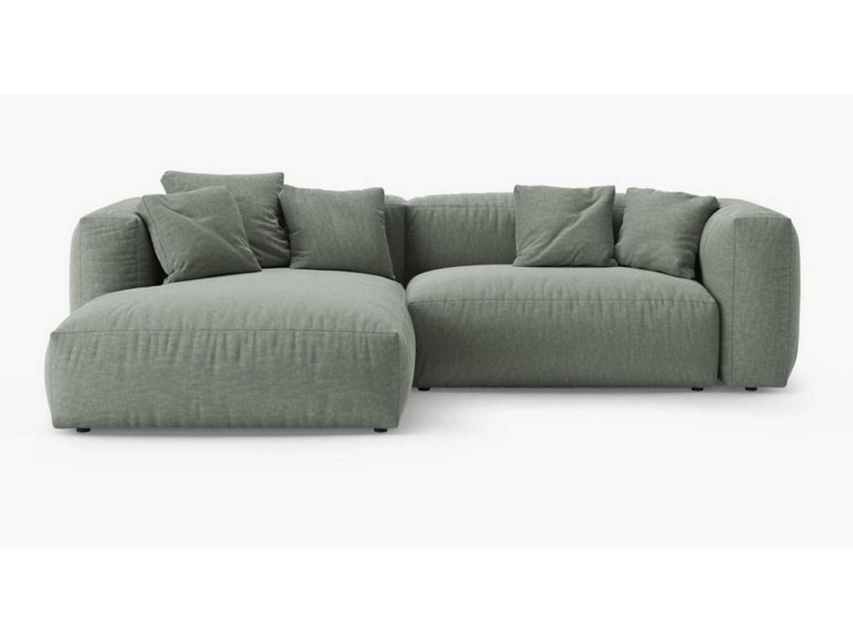 Sofa narożna narożnik prawostronny Martina zielony mech 230x170x75 Micadoni