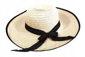 kapelusz damski plażowy słomkowy ecru c-lam