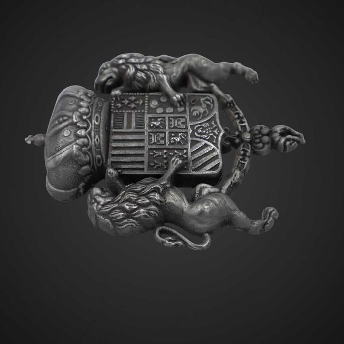 Herb cynowy Lwy tarcza Korona  B51/012850
