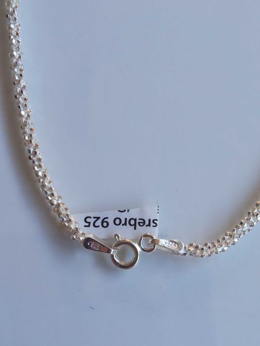 Damski naszyjnik łańcuszek 60 cm Splot Śnieg Daisy Sterling Silver 925