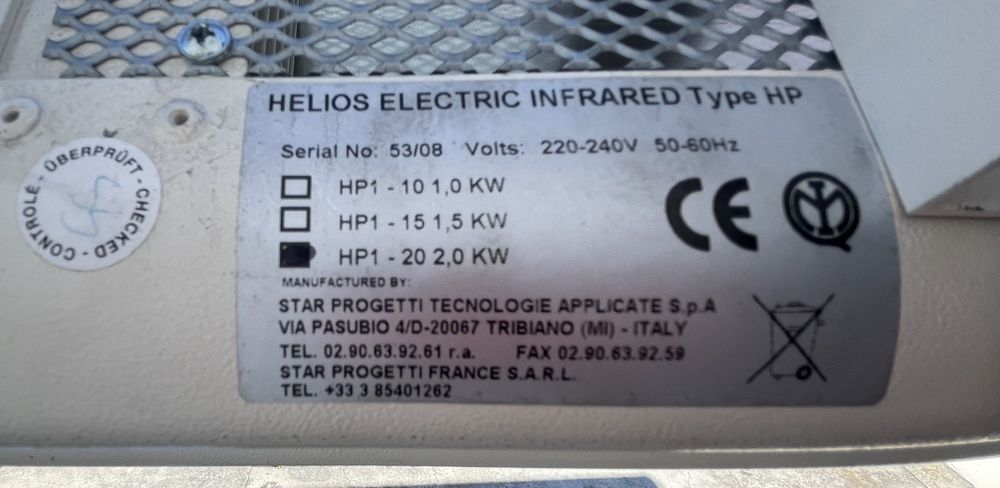 Aquecedor Infravermelho STAR PROGETTI HP20