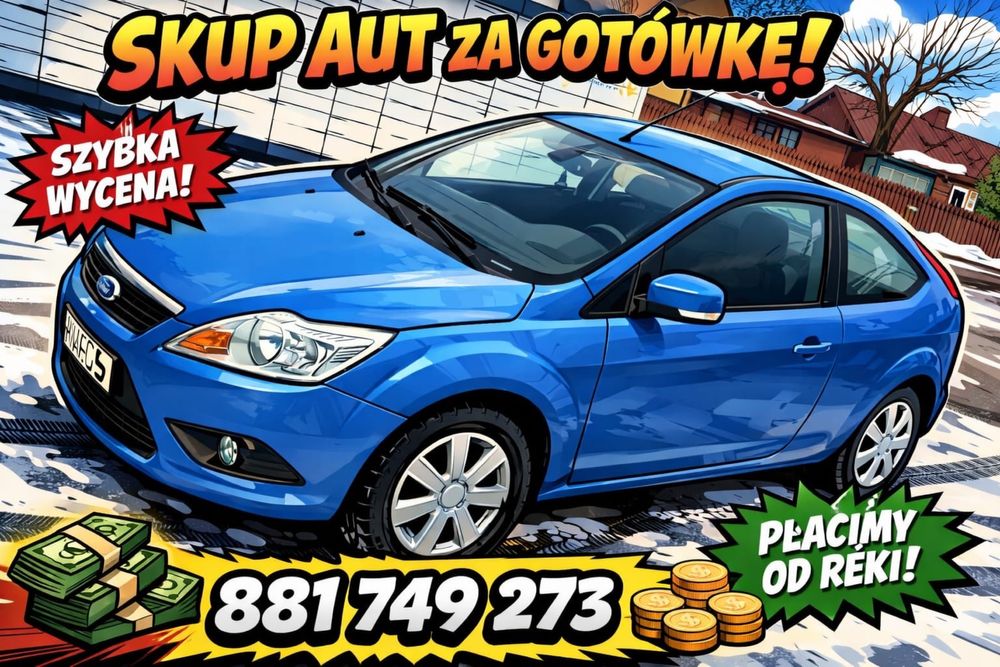 Skup aut / Ford Focus 1.6 benzynka 2009rok 170tys km przebiegu