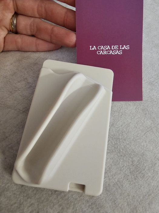 Porta-cartões Lip para Telemóvel Creme- Casa de las Carcasas