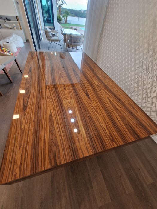 Mesa de madeira 2m extensivel 3m