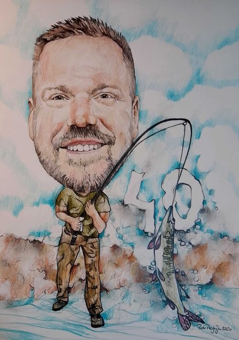 karykatura portret prezent rysunek