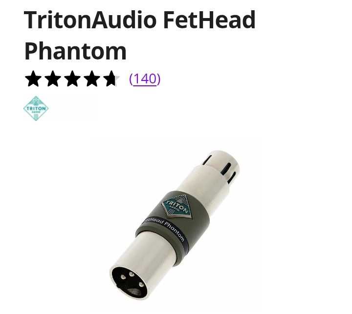 TritonAudio fethead phanton (com garantia)