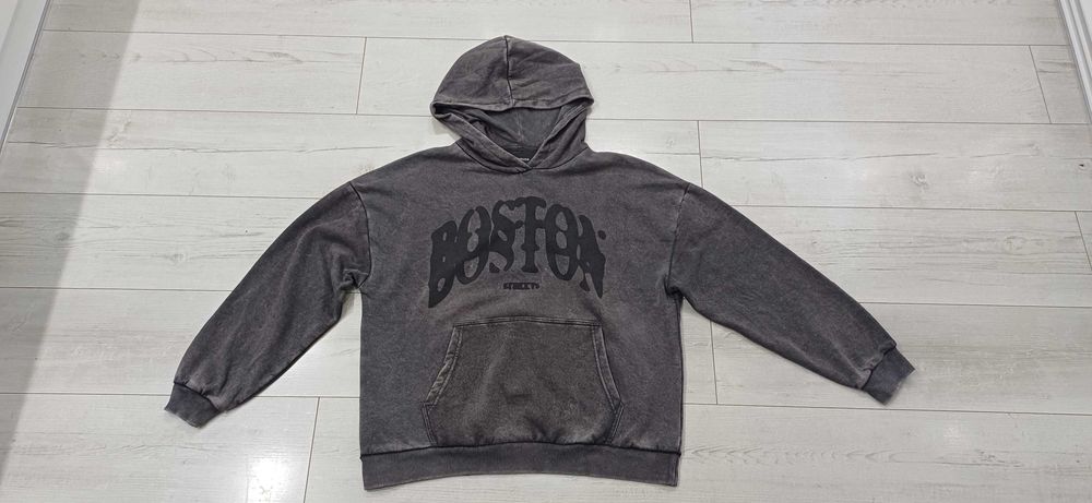 Bluza z Kapturem HOUSE Boston S Nowa Bez Metki Kieszeń Grafitowa Szara