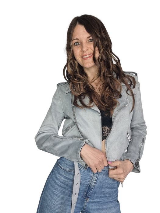 Ramoneska zara rozmiar s 36 szarość niebieska
