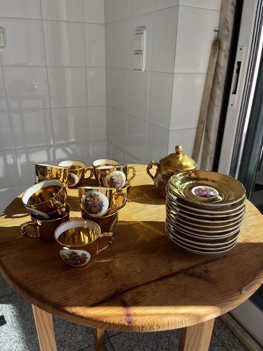 Serviço Chá Artibus Portugal Vintage Dourado