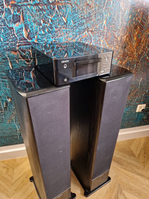 Kolumny MELODIKA BL40 + amplituner DENON z kablami