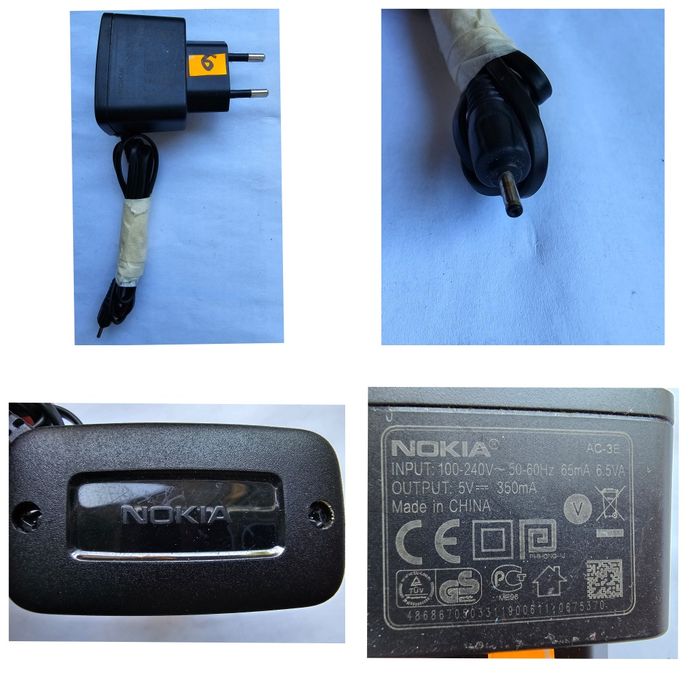 Zasilacze NOKIA  i inne  używane, sprawne