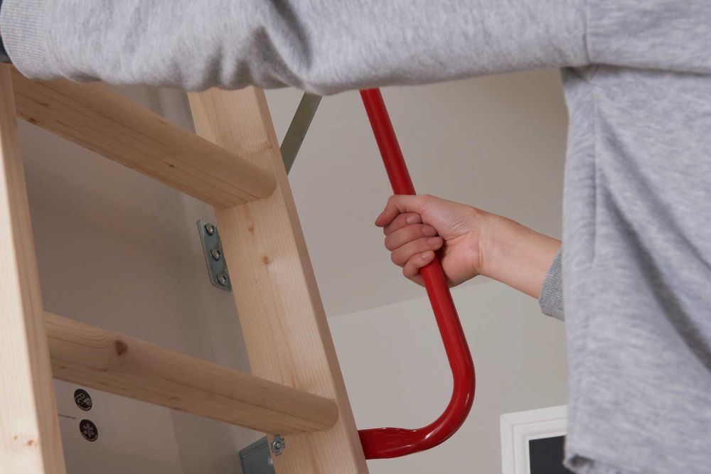 Drewniane chody strychowe Werner ThermoPLUS 113x55cm 2,86m Termoizolowane klapa 64mm Poręcz OPIS