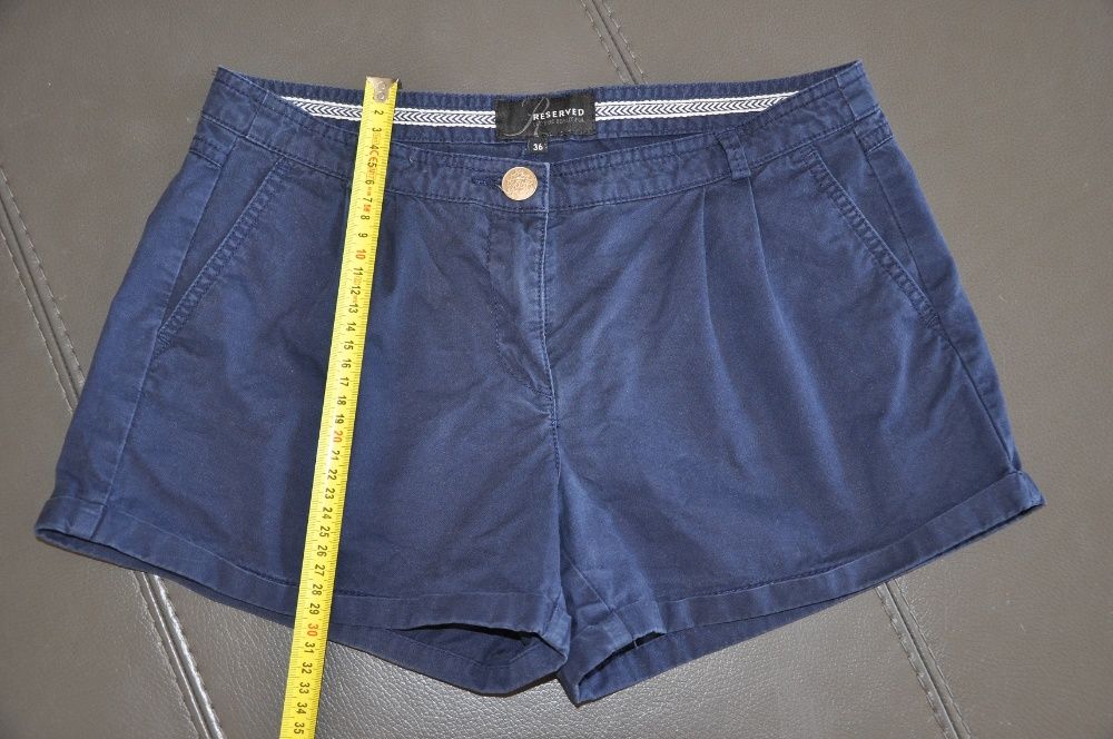 Spodenki damskie Reserved 36 krótkie granatowe szorty S Ideał bermudy