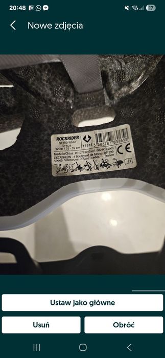 Kask Decathlon rockrider biały rowerowy 55-59 cm