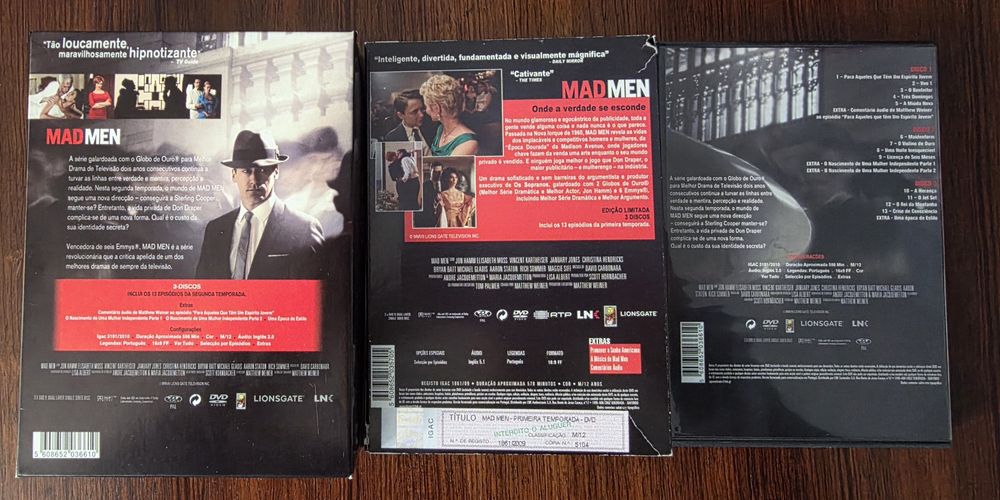 Mad Men - temporadas 1, 2, 3 e 4 a bom preço