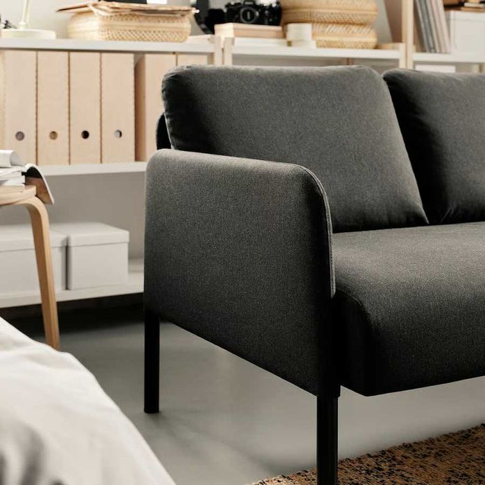 Sofá 2 Lugares Ikea GLOSTAD Knisa cinzento escuro