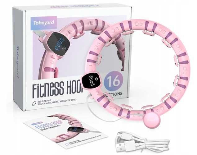 Inteligentne Hula Hop z wypustkami obciążnikiem licznikiem LCD