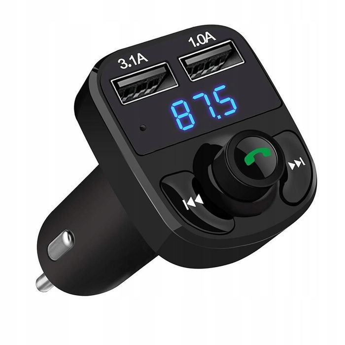 Transmiter FM bluetooth dual rozmowy ładowanie MP3