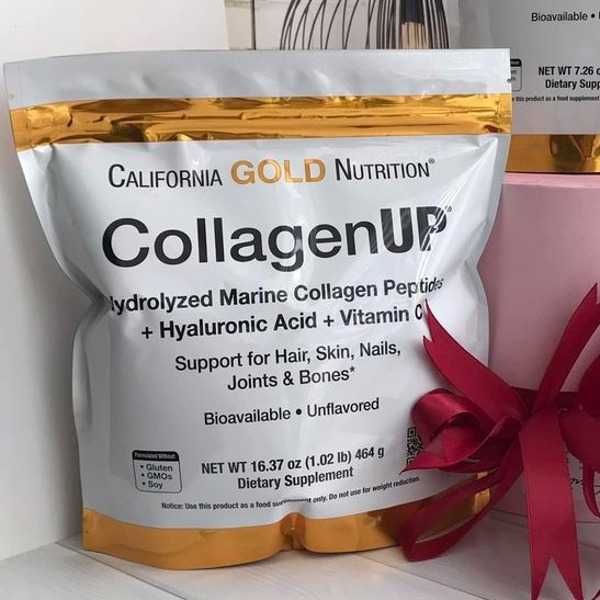 204 г/464 г/1 кг Collagen UP Морской коллаген 1 и 3 тип с витамином С