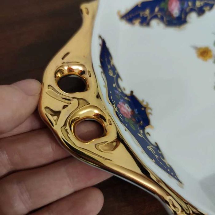 Tabuleiro de porcelana tradicional português (Porcelanas do Lis)