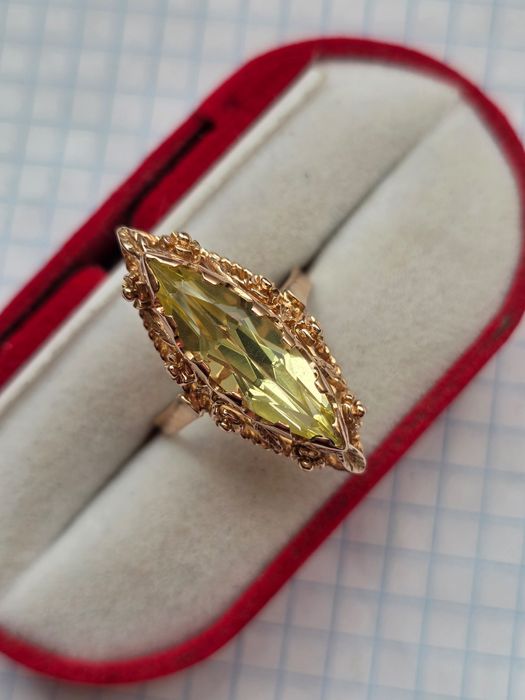 Золотий перстень кольцо каблучка маркіз, часів СРСР, 583 проба