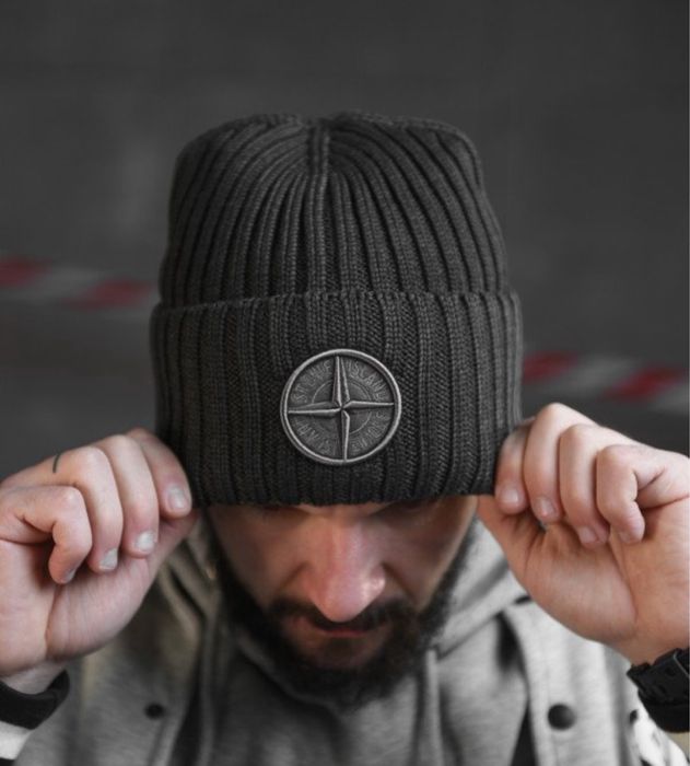 Шапка Stone Island Lux Шапка стон исланд черная