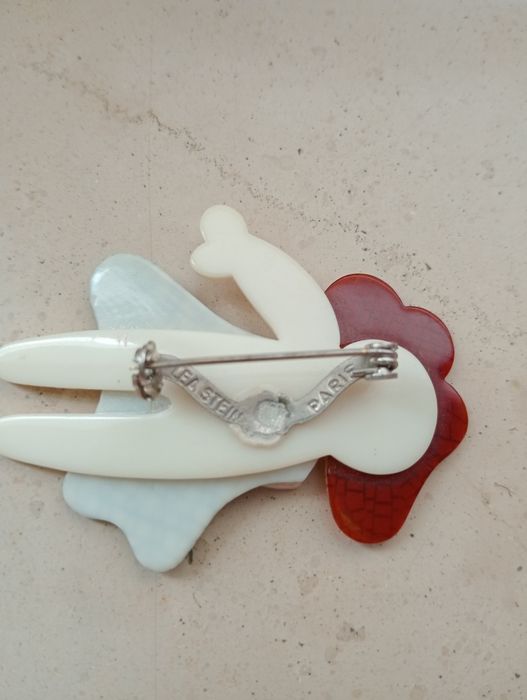 Lea Stein Paris broszka dziewczynka vintage