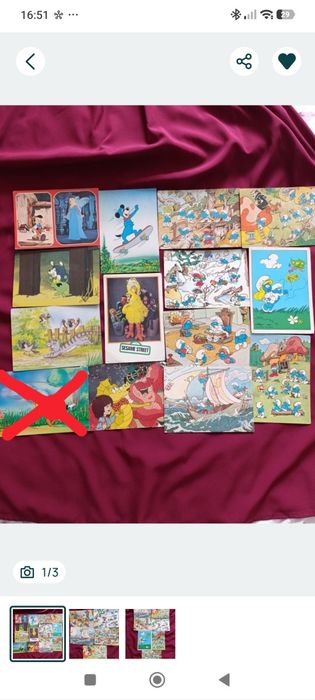 Kolekcja pocztówek vintage bajki PRL Smerfy Sezamkowa KAW 15 sztuk