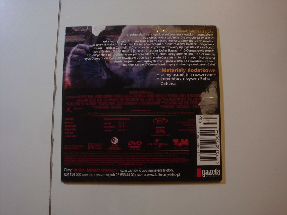 Mumia Grobowiec cesarza Smoka płyta DVD