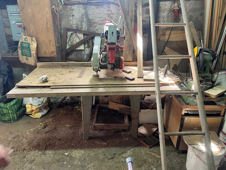 Serra radial OMGA industrial 3HP trifásica – braço longo
