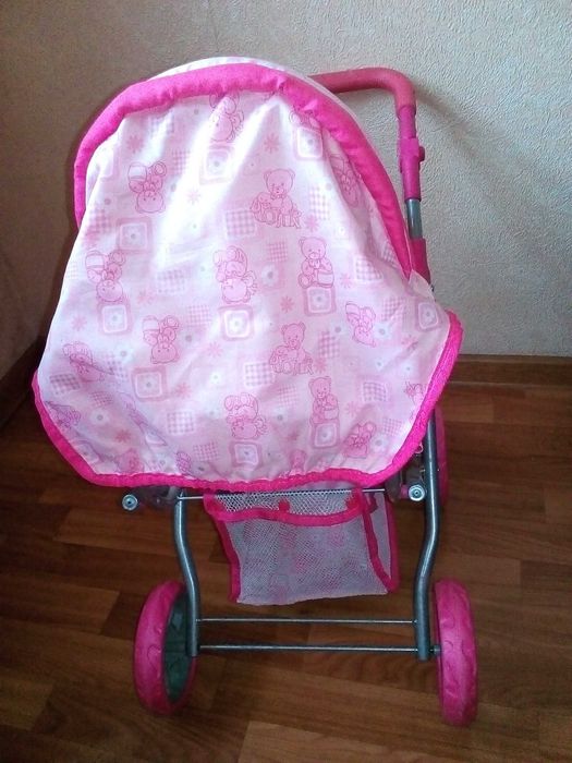 кукольная коляска-трансформер, складная (коляска для кукол и пупсов)