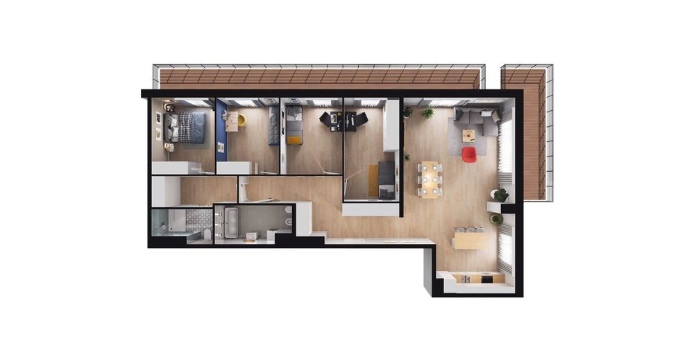 5-pokojowe mieszkanie 112 m² + taras Bez Prowizji - View 3
